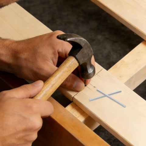 Using Heavy Duty Stainless Steel Dowel Pins M3 Cylindrical Shelf Support Pegs Kit 50 Pieces for securing wooden shelves.