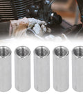 Five Pack Round Coupling Nuts M12 By 1.75mm 50mm Long 304 Stainless Steel Round Sleeve Stud Nuts Threaded Hardware For Bracket Building Maintenance Heavy Duty Connecting Rod Fasteners, five silver coupling nuts