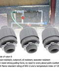 20 Piece Bulk Pack of 3/4 Inch NPT Liquid Tight Connectors for Flexible Electrical Conduit Nylon 6 Non Metallic connectors showing impact resistant design.
