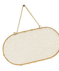Wall Mounted Jewelry Organizer With Grid Design For Earrings Necklaces Bracelets And Watches In A Dope Sleek Iron Gold Finish Display