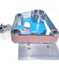Badass 750W Brushless Belt Sander And Versatile Buffer Rig featuring metal components and a sanding belt for woodshop tasks.