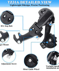 Image detailing Rear Derailleur Hanger Mount RD-TZ31A For 6/7 Speed Mountain Bikes showing components and design highlights.