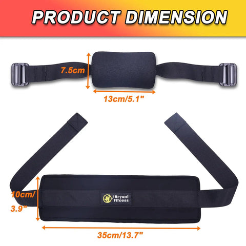 Nordic Hamstring Curl Strap With Adjustable Length And Oversized Foam Stopper, dimensions 13cm x 7.5cm, strap 35cm