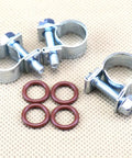 Five Sixteenth Inch Gas Fuel Line Quick Release Disconnect Kit Set with stainless steel clamps and Viton O-rings