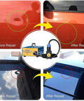 Paintless Dent Repair Kit With Portable Induction Heater For Cars And Home Dents Fast Auto Body Fix Magnetic Induction Tool For Shops And DIYers No Flame Needed Safe Easy Pain Free Repair before and after results showing dent-free panels