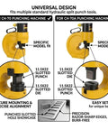 Diagram of Oval Slotted Punch Die for CH-70 Hydraulic Press, showing 11.5x22 slotted die specifications and its fitting for CH-70A machines.
