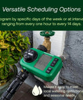 Electronic Digital Hose End Timer For Garden Irrigation, Battery Operated, Three Quarter Inch Garden Hose Thread in use