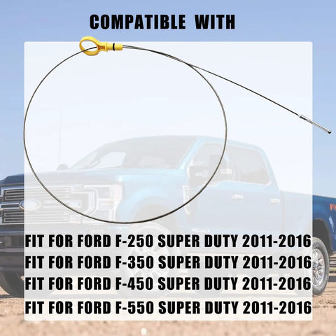 Ford 6.7L V8 Diesel Engine Oil Dipstick Replacement for 2011 to 2016 Super Duty F-series trucks with compatibility details