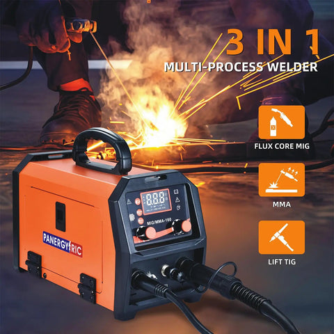 3 In 1 MIG Welder With Dual Voltage 110V 220V Flux Core Gasless MIG Lift TIG Stick Workhorse Portable Inverter Welder