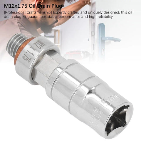 Heavy Duty Stainless Steel Self Tapping Oil Drain Plug M12x1.75 Repair Kit to Fix Stripped Threads On Your Car Or Truck Pan Like A Boss And Keep It Leak Free. M12x1.75 stainless steel oil drain plug with seal for repairing stripped pan threads