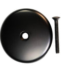 Heavy Duty Tip Toe Bathtub Drain Plug With One Hole Overflow Cap Oil Rubbed Bronze Finish smooth round disc and screw.
