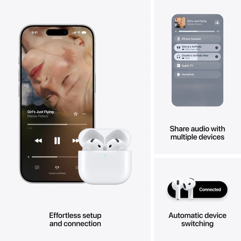 Straight Fire Wireless Earbuds Featuring Dope Active Noise Cancellation And Adaptive Audio For Chill Listening Sessions Plus Transparency Mode And All Day Power with phone displaying music.