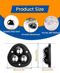 Self Adhesive Caster Wheels For Appliances 360 Degree Swivel Sliders With Slick Glide Smooth Rolling Appliance Rollers For Kitchen Countertop Coffee Makers And Air Fryers 8 Pack Black showing dimensions and materials.