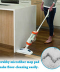 Replacement Steam Mop Pads For Bissell PowerFresh 2 Pack Microfiber Pads in use on wooden floor