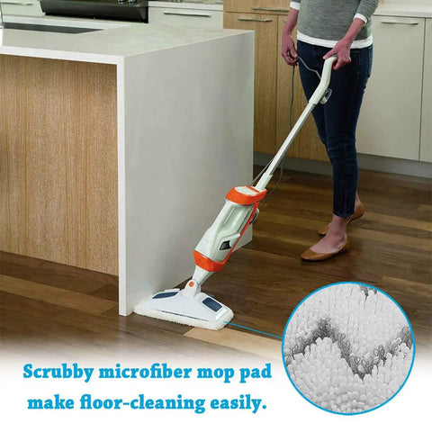 Replacement Steam Mop Pads For Bissell PowerFresh 2 Pack Microfiber Pads in use on wooden floor
