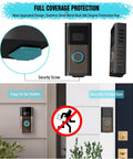 No Drill Doorbell Mount for Ring Battery Video Doorbell 2 3 4 2020 Release 2024 Release Plus Pro with Adhesive Steel Bracket Anti Theft