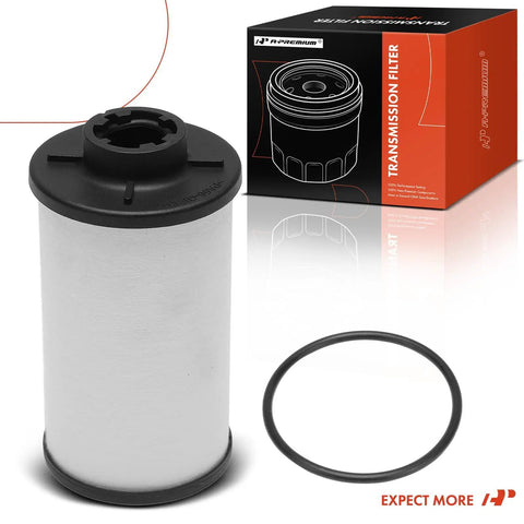 Automatic Transmission Fluid Filter With O Ring For Volkswagen And Audi Vehicles Including Jetta Passat Golf Beetle GTI R32 Eos CC Golf R SportWagen A3 S3 TT Quattro No Fuss Install OE Style Fit Proven Protection For Your Transmission product image with filter and packaging