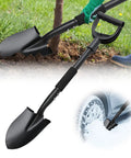 Compact 31 Inch Garden Shovel With D Grip Handle For Tight Spaces And Raised Beds Rust Proof Lightweight Metal Tool Used for digging in garden and snow