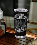 Black That's My Husband's Problem Gas Station Funny Wife Tumbler Double Wall Stainless Steel Insulated Water Bottle on table