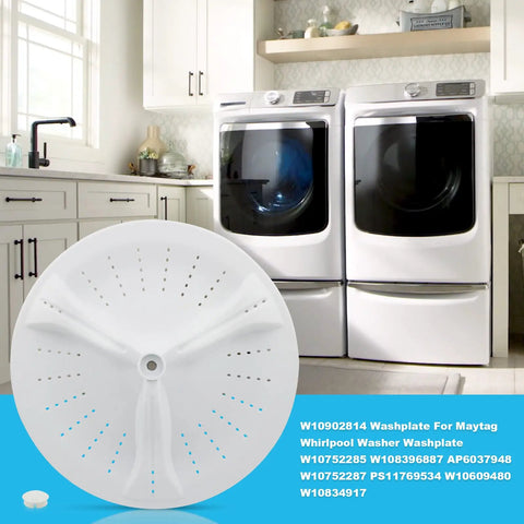 Wash Plate With Cap Replacement for Maytag and Whirlpool Washers Easy Install Replacement Part for Front Load Machines