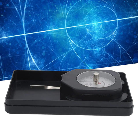 On The Go Gram Force Tension Gauge For Relay Contacts And Electronic Switches Portable 10g Reading With 0.2g Graduation Durable Alloy Build High Precision Tension Tester For Micro Switches And Circuit Makers, black dial