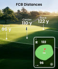Golf course screen showing distances with Handheld Golf GPS Rangefinder With 43000 Preloaded Courses No Monthly Fees 3 Inch