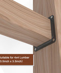 8 Pack 4x4 Wood Post Plate Connector With Powder Coated Decking Post Base and Fence Post Anchor Base shown on wood
