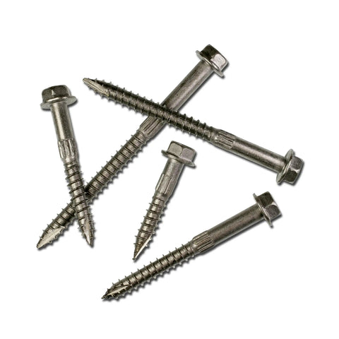 Heavy-Duty SDS Connector Screws 1/4 In X 3-1/2 In With Type-17 Point No Pre-Drilling Needed Smooth Driving Wood-Safe DB Coating Pack Of 125