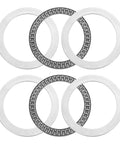 Two sets of thrust needle roller bearings with washers, chrome steel, 80x104x6 mm