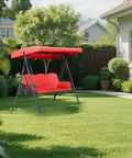 Universal 3 Seat Patio Swing Canopy Top Replacement Cover 75-Inch By 47-Inch, red, outdoor garden swing.