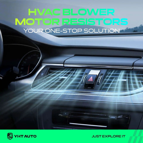 Slick Plug And Play AC Heater Blower Motor Resistor For Ford Explorer Ranger image showing HVAC controls with airflow in cabin.