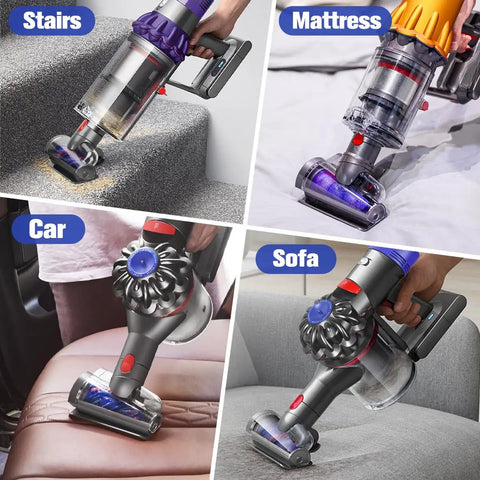Mini Hair Screw Vacuum Attachment With Anti Tangle Conical Brush for Dyson V15 V11 V10 V8 cleaning stairs mattress car sofa