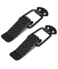 Universal Car Bumper Security Hook Locks Quick Release Clips For Trunk Bumpers And Fenders Carbon Fiber Pattern 105x33mm Two Pack