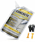 Self-Leveling Concrete Crack Filler Crushes Cracks on Driveways and Garages Waterproof Fast-Drying Cement Sealant in 17 oz bottle.