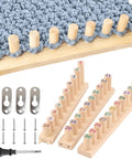 46 Inch Wooden Chunky Yarn Loom For Blankets With Numbered Pegs No Fuss Easy To Use Knitting Loom For Beginners And DIY Enthusiasts