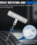 T-handle spiral probe tool from 35 Piece Heavy Duty Universal Emergency Tire Repair Kit For Cars Trucks SUVs ATVs And More Ready To Roll