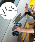 Worker using M3 Self Tapping Wood Screws Set, Zinc Plated Carbon Steel Pan Head Phillips Screws for installing drywall
