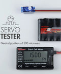 5 In 1 Battery Meter And Cell Checker with battery pack and servo tester for RC Cars Drones and Hobbyists.