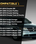 Vehicle compatibility list for Transmission Filter With Gasket Kit For Ram ProMaster 1500 2500 3500 And Chrysler Dodge Vehicles