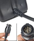 Close-up of connectors on Solid Desktop Mic Replacement For RMN5050 And MOTOTRBO Base Stations, showing cable and pins