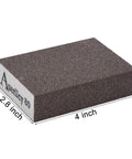 Four Grit Sanding Sponge Set 60 80 120 220 Grits, 4 x 2.8 x 1 Inch Assorted Blocks, showing dimensions on side