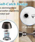 Heavy Duty Magnetic Door Stop With Wall And Floor Mount, Oil Rubbed Bronze Finish, Stainless Steel Catch Holder, 2 Pack