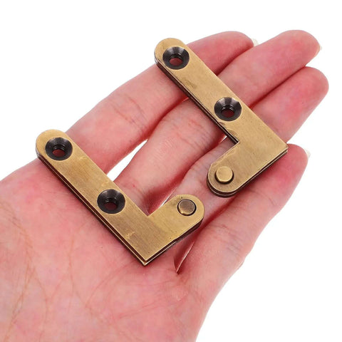 Heavy Duty Bronze Pivot Door Hinges Set With Hidden Self Closing Hardware displayed on hand.