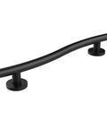 Wave Grab Bar 1.25 Inch Diameter 16 Inch Length Brushed Nickel 18 Gauge Stainless Steel Construction ADA Compliant Durable Bathroom Grab Rail