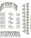 Leaf Spring Suspension Steel Bar Kit For WPL B4 24 1/16 RC Car Upgrade, silver aluminum parts with bolts and nuts