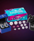Customizable Gemstone Earplugs With 21 dB Noise Reduction For Clear Hearing At Concerts, Raves, Motorcycles, Sports Events And Festivals Reusable Stylish Hearing Protection For Noise Sensitivity displayed with magnetic faceplates and travel case