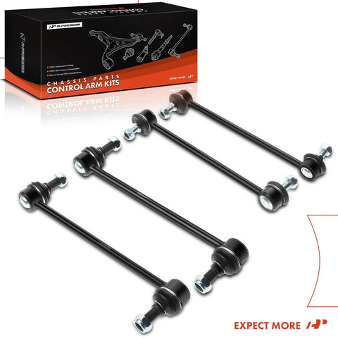 A-Premium sway bar link kit: four black links with nuts and bushings for front and rear; fits 2001–2016 Toyota/Lexus.