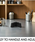 Sturdy L Shaped Plastic Furniture Legs With M5 Screws 4 Pack on a countertop, showing easy installation and stability