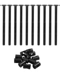 Heavy Duty M6 X 90mm Hex Drive Socket Furniture Barrel Screws And Barrel Nuts In Matte Black arranged in a pack.