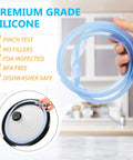 Person holding Three Pack 6 Qt Silicone Sealing Ring Set For Electric Pressure Cookers Replacement Gasket